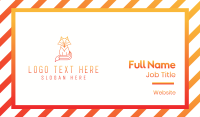 Minimalist Fox Outline Business Card Preview