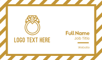 Diamond Ring Outline Business Card Design