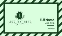 Vintage Plant Letter Business Card Image Preview