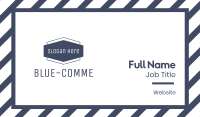 Blue Modern Badge Business Card Image Preview