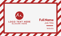 Red Circle Letter M Business Card Image Preview