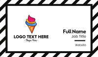 Colorful Ice Cream Cone Business Card Image Preview