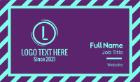 Streaming Tech Lettermark Business Card Image Preview