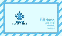 Blue Tech Robot Business Card Image Preview