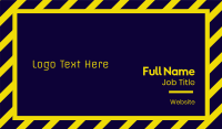 Neon Yellow Text Font Business Card Design