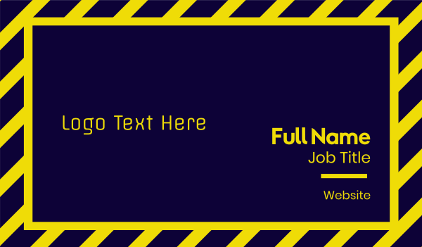 Neon Yellow Text Font Business Card Design Image Preview