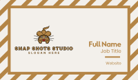Brown Mouse Outline Business Card Image Preview