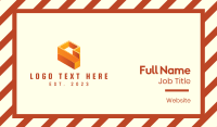 3D Orange Letter P Business Card Image Preview