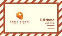 3D Orange Letter P Business Card Image Preview