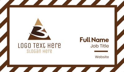 Number 3 Triangle Business Card
