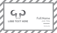 Chrome Bull Outline Business Card Image Preview