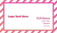 Fresh Pink Wordmark Business Card Image Preview