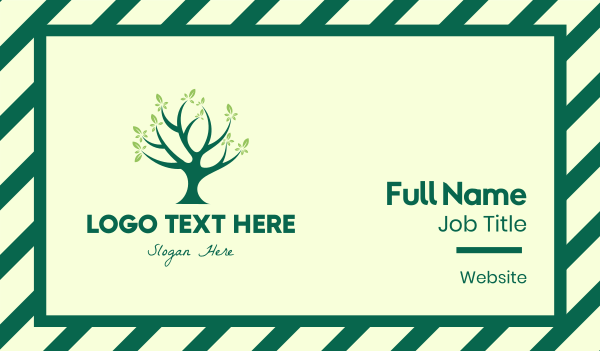 Green Natural Tree Business Card Design Image Preview