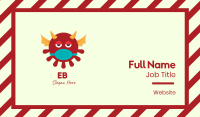 Red Sick Evil Virus Monster Business Card Image Preview