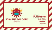 Red Sick Evil Virus Monster Business Card Image Preview
