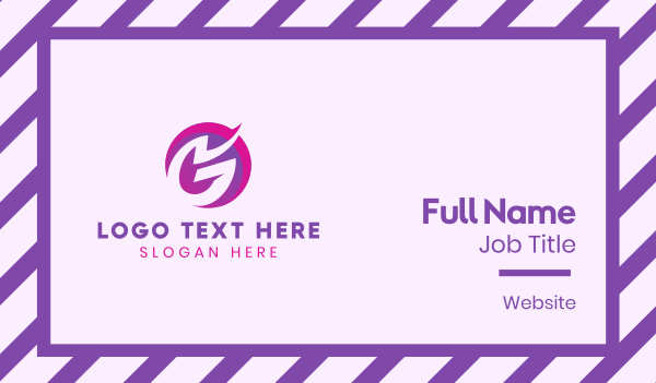 Purple Letter G  Business Card Design Image Preview