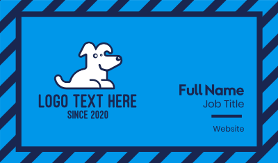 Cute Pet White Dog Business Card
