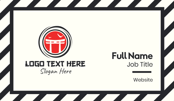 Japanese Shinto Shrine Business Card Design Image Preview