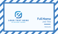 Blue Tech Mobile App Letter E Business Card Design