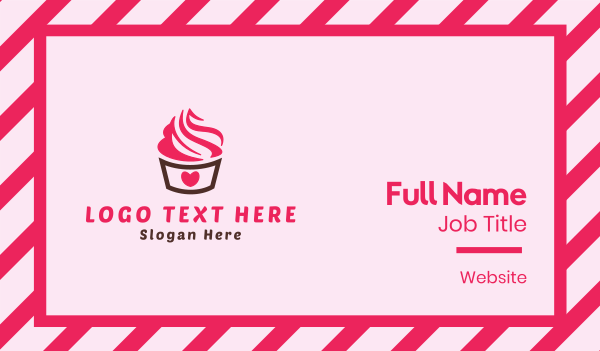 Pink Cupcake Business Card Design Image Preview