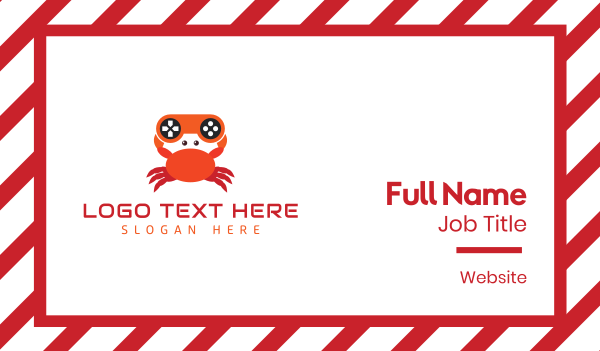 Gaming Controller Crab Business Card Design Image Preview