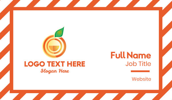 Orange Circle Business Card Design Image Preview