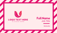 Pink Brand Letter U  Business Card Image Preview
