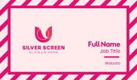 Pink Brand Letter U  Business Card Image Preview