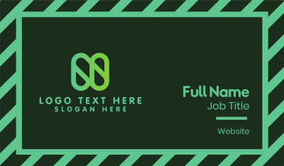 Digital Green Letter N Business Card Image Preview