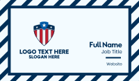 Stars & Stripes Shield Business Card Image Preview