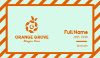 Orange Leaves Lettermark Business Card Image Preview