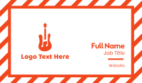 Red Guitar Note Business Card Image Preview