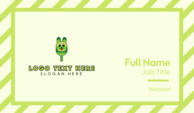 Green Rabbit Popsicle Business Card Image Preview