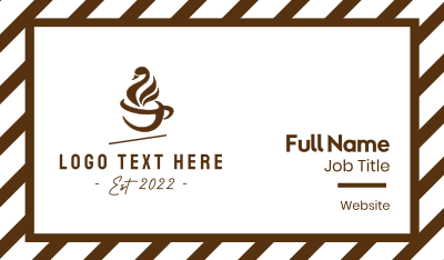 Swan Coffee Business Card Image Preview
