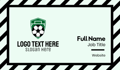 Soccer Ball Field Emblem  Business Card Image Preview