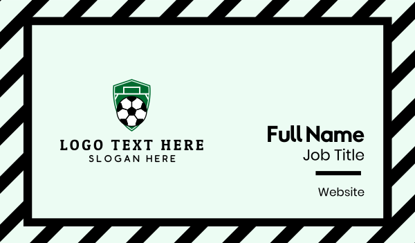 Soccer Ball Field Emblem  Business Card Design Image Preview