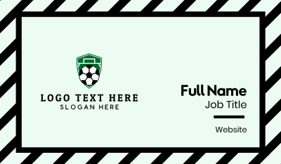 Soccer Ball Field Emblem  Business Card Image Preview