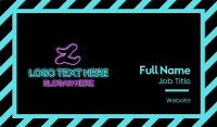 Neon Letter Text Business Card Image Preview