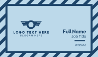 Blue Letter O Wings  Business Card Image Preview