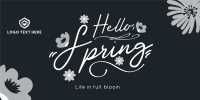Hello Spring Greeting Twitter post Image Preview