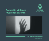 Domestic Violence Month Facebook Post Design