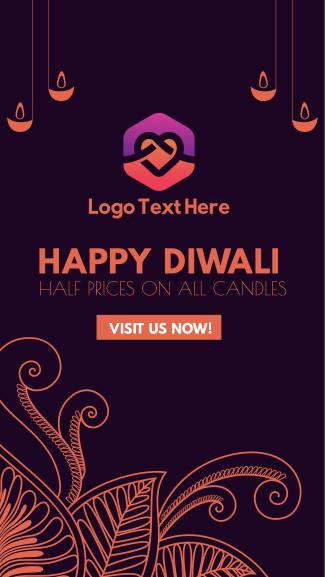 Diwali Candle Sale Facebook story