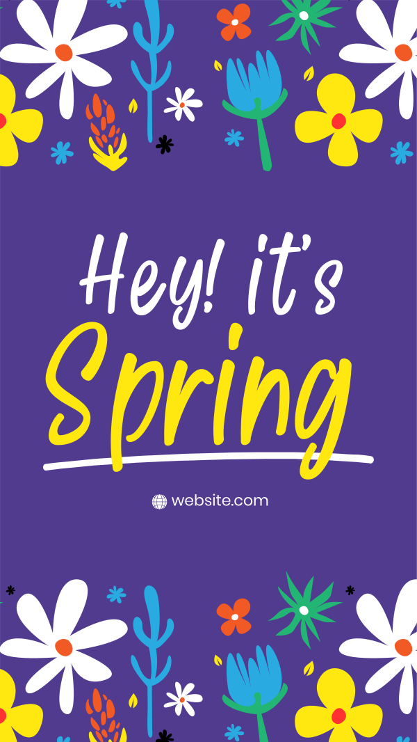 Hey It's Spring Instagram Story Design Image Preview