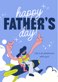 Playful Father's Day Greeting Flyer Image Preview