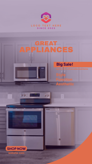 Great Appliances Facebook story Image Preview