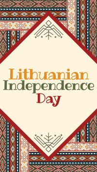 Folk Lithuanian Independence Day Facebook Story Design
