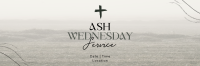 Minimalist Ash Wednesday Twitter Header Design