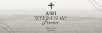 Minimalist Ash Wednesday Twitter Header Image Preview