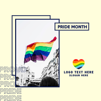 Pride Month Flag Instagram Post Design