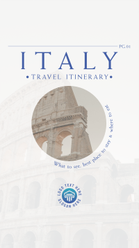 Italy Itinerary Facebook story Image Preview